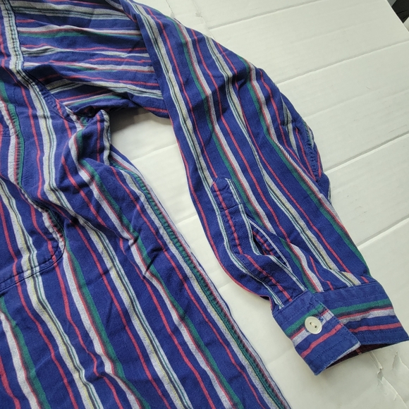 Colors Alexander Julian vintage 90s striped long sleeve button up dress shirt L - Picture 9 of 9